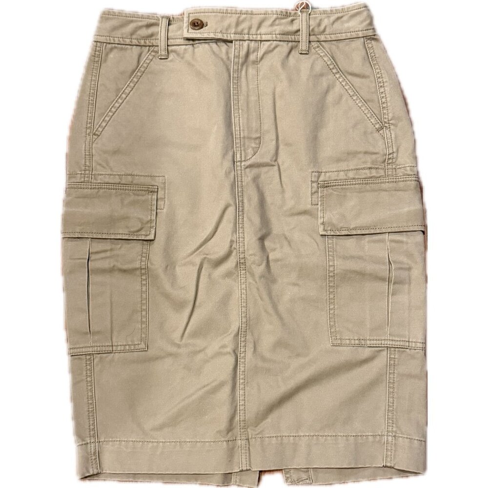 Polo Ralph Lauren Khaki Cargo Skirt Cotton Lightweight Size 2